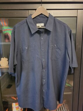 Orvis Men's Short-Sleeve Button-Up Shirt - Navy Blue